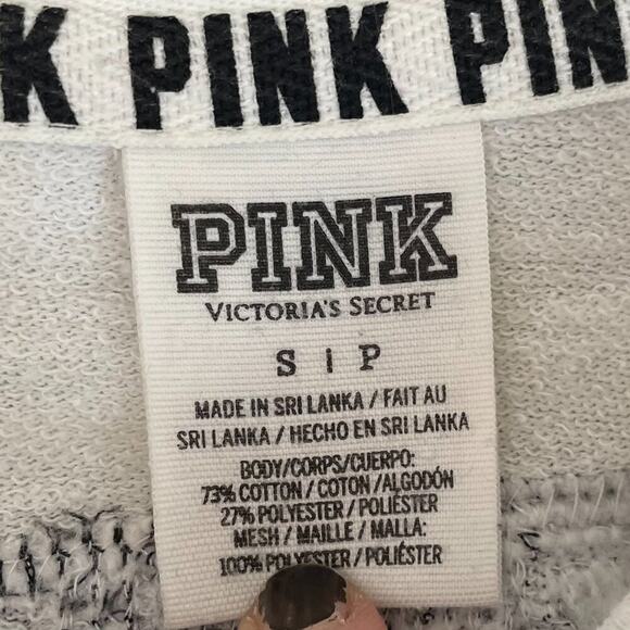 Victoria's Secret Pink Rainbow Sequin/Bling Black Varsity Stripe Long Sleeve, S - Picture 8 of 11